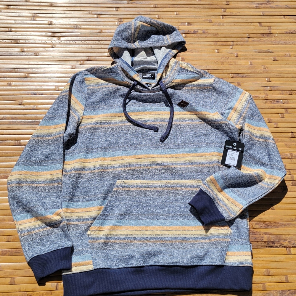 O'Neill Striped Beach Hoodie Rockley Pullover New - Picture 10 of 12